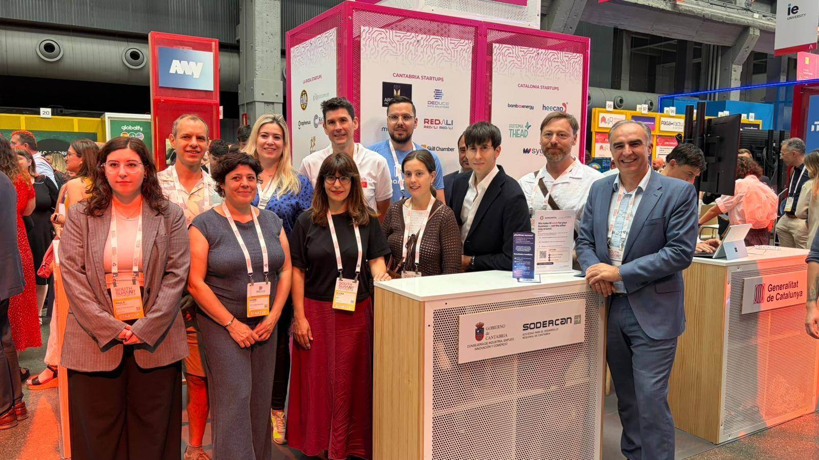 Equipo de DDS junto a las startups de Cantabria en el South Summit Madrid 2026
