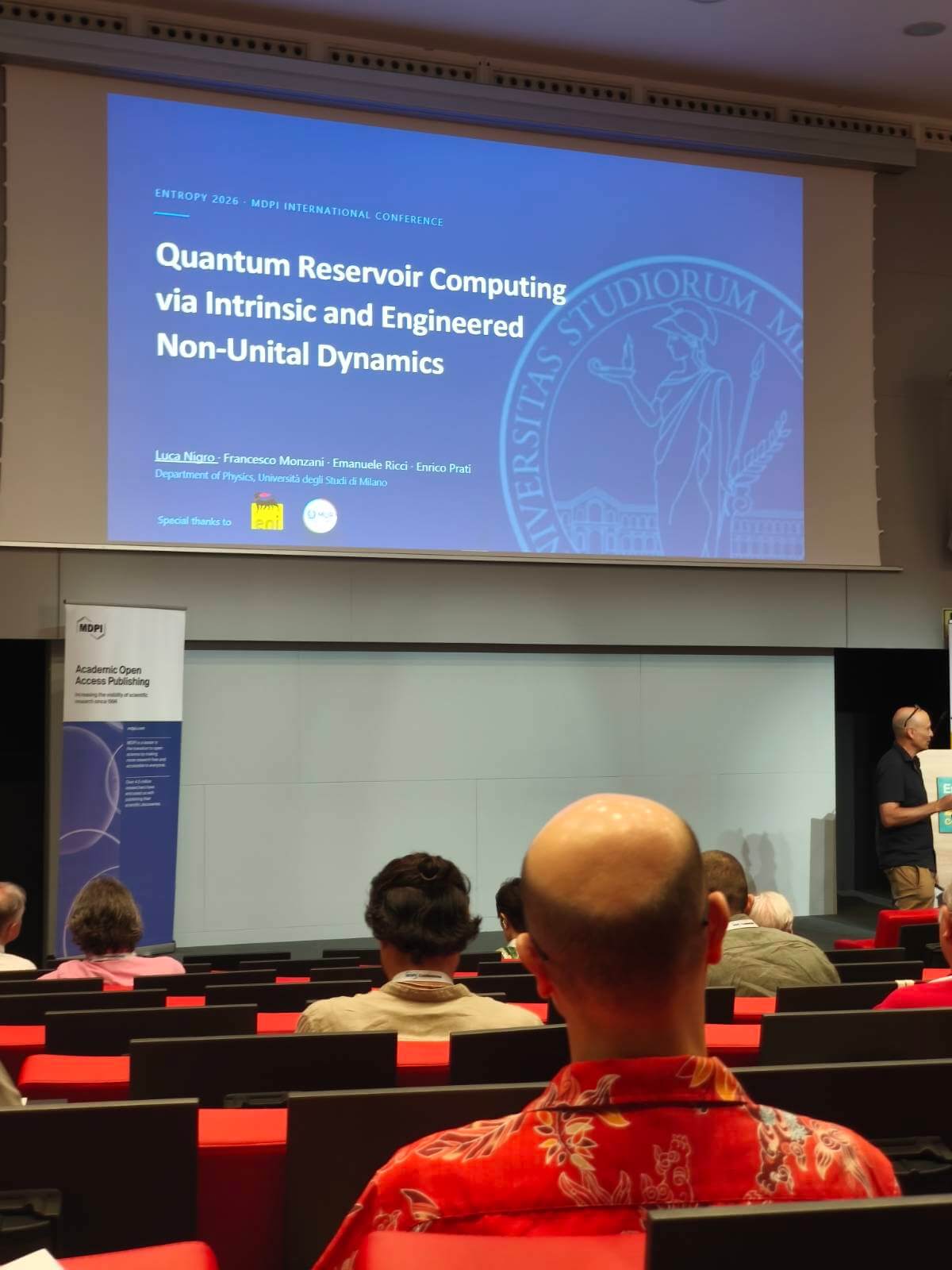 Ponencia científica durante Entropy 2026, congreso internacional de MDPI en Barcelona