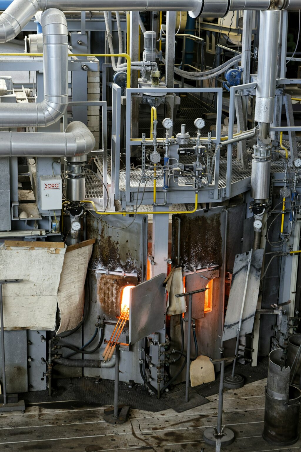 Maquinaria en una nave de producción
